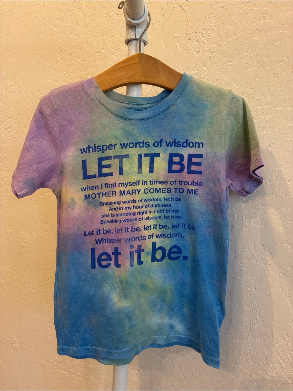 Rowdy Sprout Tie-Dye "LET IT BE" Tee - Blue & Purple & Green